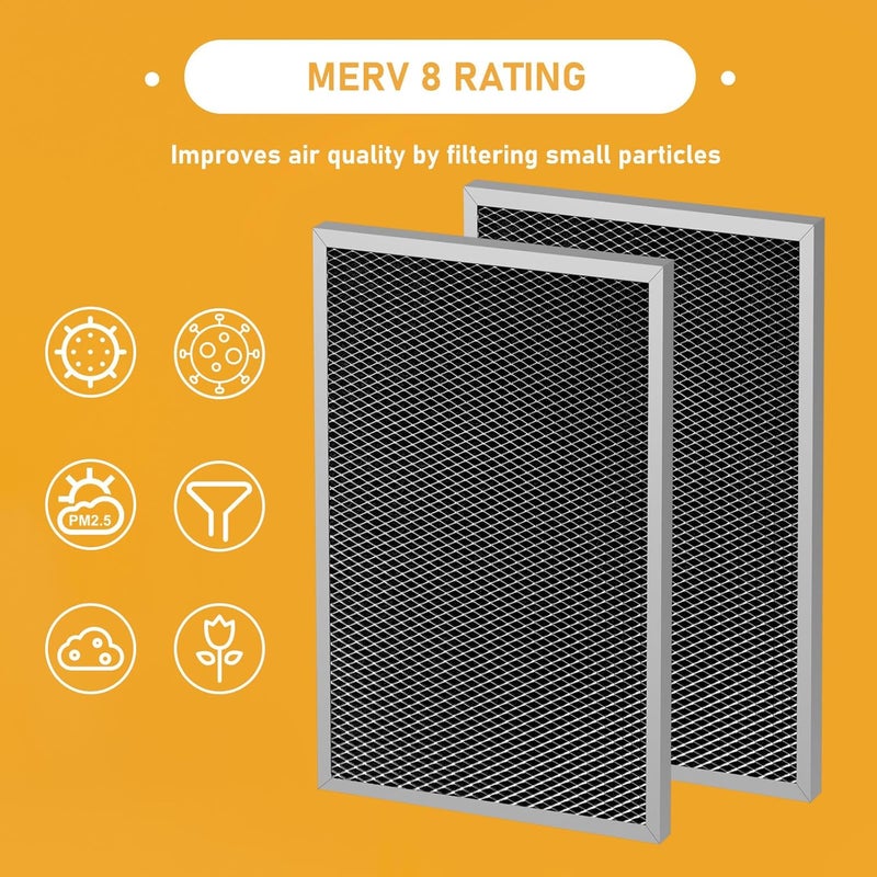 Allisfresh 5695 Washable Dehumidifier Filter Replacement MERV 8 Compatible with Whole-House Dehumidifiers Models 1820 & E070 Series, Size: 8 x 11.7 x1, 2 Pack - Image 3