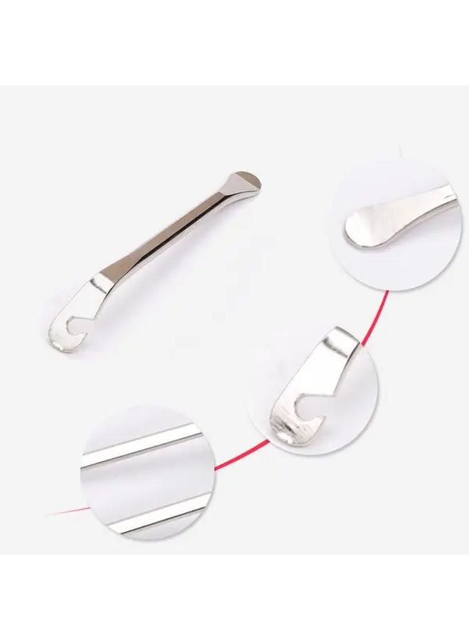 Silvery Steel Bike Tire Prying Tool Ergonomic Handle Heavy Duty Leverage for Mountain Road ATV - Image 5