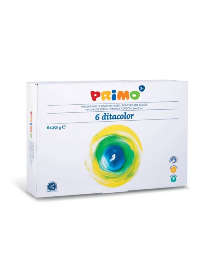 طقم ألوان أصابع 6 × 250 مل
