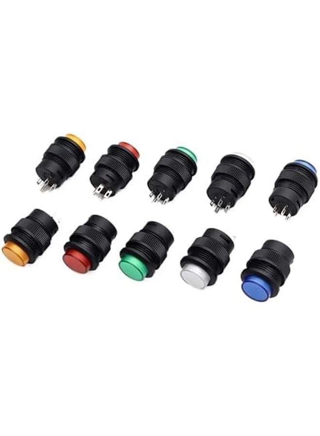 5PCS Self Locking 16MM Latching Momentary Push Button Switch 4Pin R16 503 - Image 2