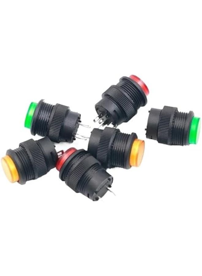5PCS Self Locking 16MM Latching Momentary Push Button Switch 4Pin R16 503 - Image 3