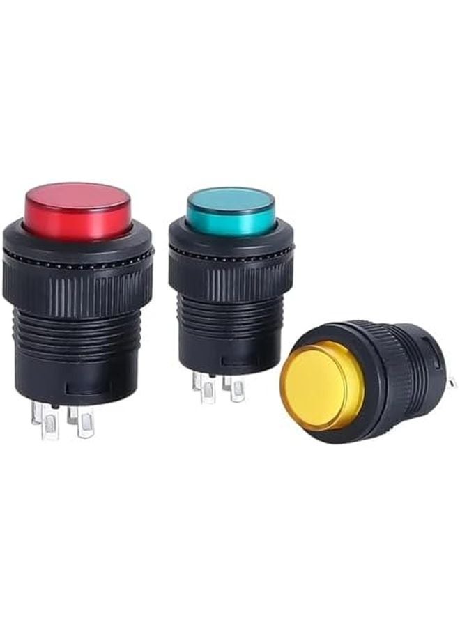 5PCS Self Locking 16MM Latching Momentary Push Button Switch 4Pin R16 503 - Image 5