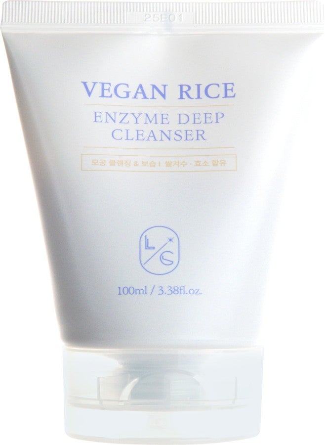 LICORNE Vegan Rice Enzyme Purifying Cleanser (3.38 fl oz) - Exfoliating Face Wash for Pores & Blackheads - Korean Rice Water Foam Cleanser - Deep Pore Purifying & Makeup Remover for Radiant Glow - Image 1