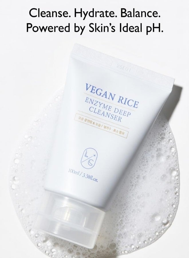 LICORNE Vegan Rice Enzyme Purifying Cleanser (3.38 fl oz) - Exfoliating Face Wash for Pores & Blackheads - Korean Rice Water Foam Cleanser - Deep Pore Purifying & Makeup Remover for Radiant Glow - Image 2
