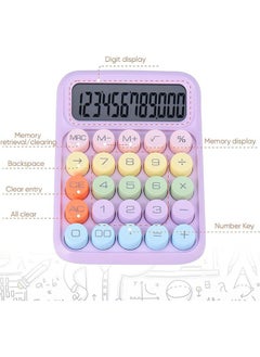Generic Big Button Calculator, Mechanical Switch Calculator with 12 Digit Large LCD Display, Colorful Candy Button Calculator with Automatic Sleep, Cute Calculator for Office, School and Home  - Image 2