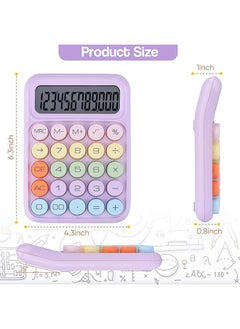 Generic Big Button Calculator, Mechanical Switch Calculator with 12 Digit Large LCD Display, Colorful Candy Button Calculator with Automatic Sleep, Cute Calculator for Office, School and Home  - Image 5