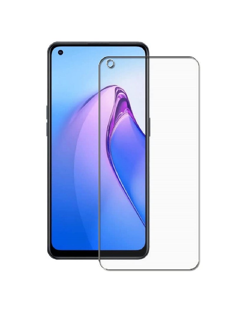 Tempered Glass Screen Protector Clear Designed For Oppo Reno8 4G Full Screen Coverage And Bubble Free - Image 1