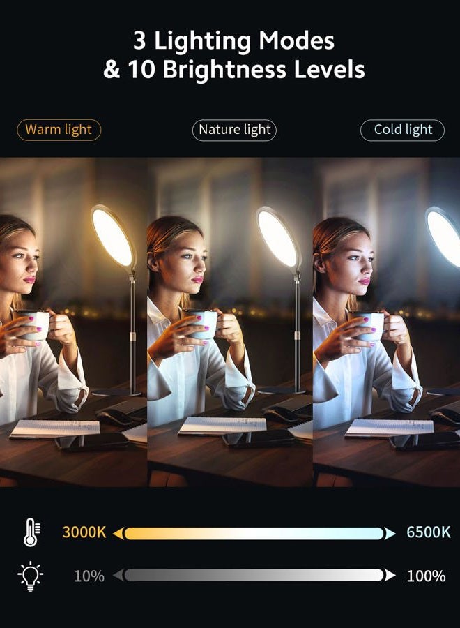Vimose Ring Light with Stand for Zoom Meeting, 10.5 Inch 360° Zoom Lighting for Video Conference Computer, Computer Light, Full Screen Zoom LED Light with - Image 4