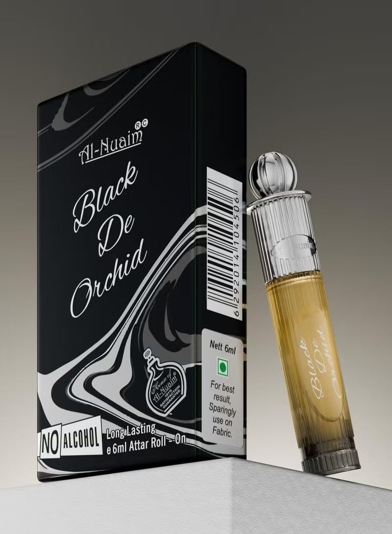 Al Nuaim Al-Nuaim Gold Series Black De Orchid Attar Roll On Perfume Oil 6ml | Alcohol Free Unisex Fragrance - Image 3