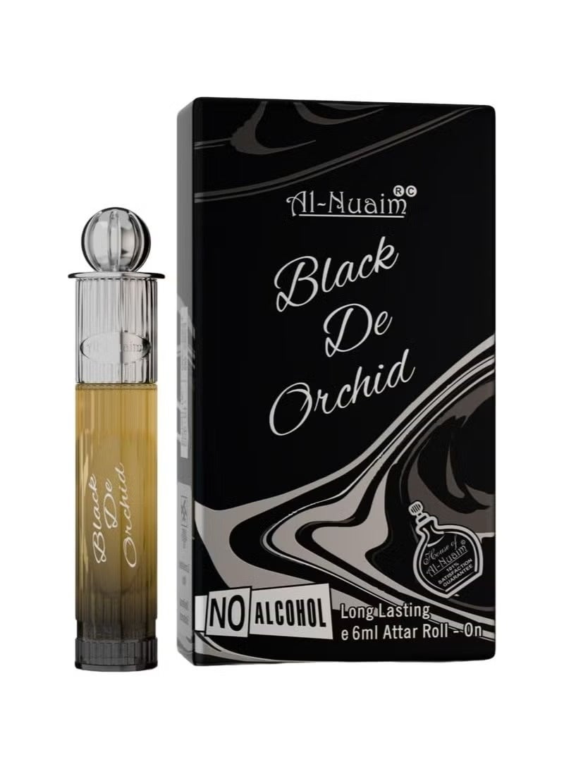 Al Nuaim Al-Nuaim Gold Series Black De Orchid Attar Roll On Perfume Oil 6ml | Alcohol Free Unisex Fragrance - Image 1