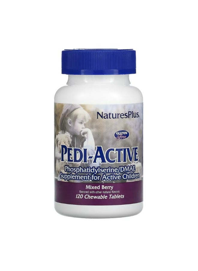NaturesPlus PediActive Supplement for Active Children Mixed Berry 120 Chewable Tablets  - Image 1