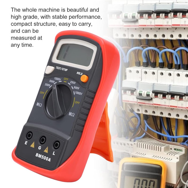 Widely used design BM500A 1000V LCD Tester Digital Insulation Meter Megohm Meter Insulation Tester Multimeter Reinforced edge - Image 2