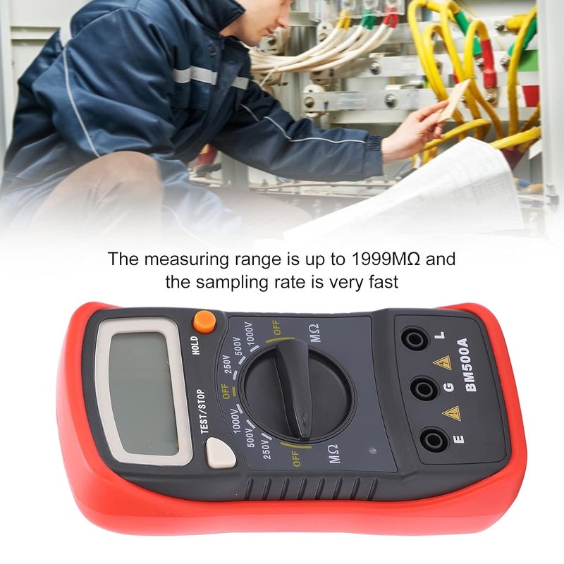 Widely used design BM500A 1000V LCD Tester Digital Insulation Meter Megohm Meter Insulation Tester Multimeter Reinforced edge - Image 3