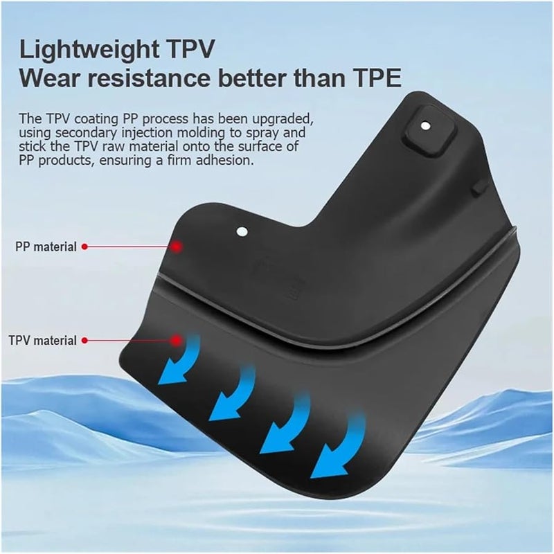 Black Mud Flaps For Toyota Yaris Cross 2022 2023 2024 Front Rear Splash Guards - Image 3