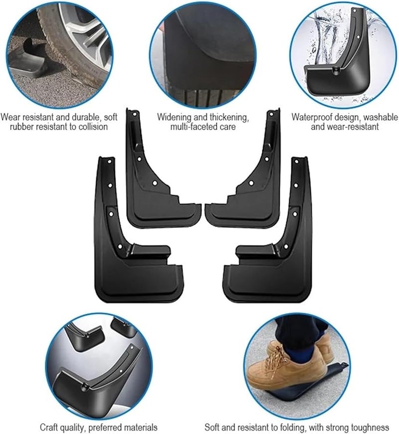 Black Mud Flaps For Toyota Yaris Cross 2022 2023 2024 Front Rear Splash Guards - Image 4