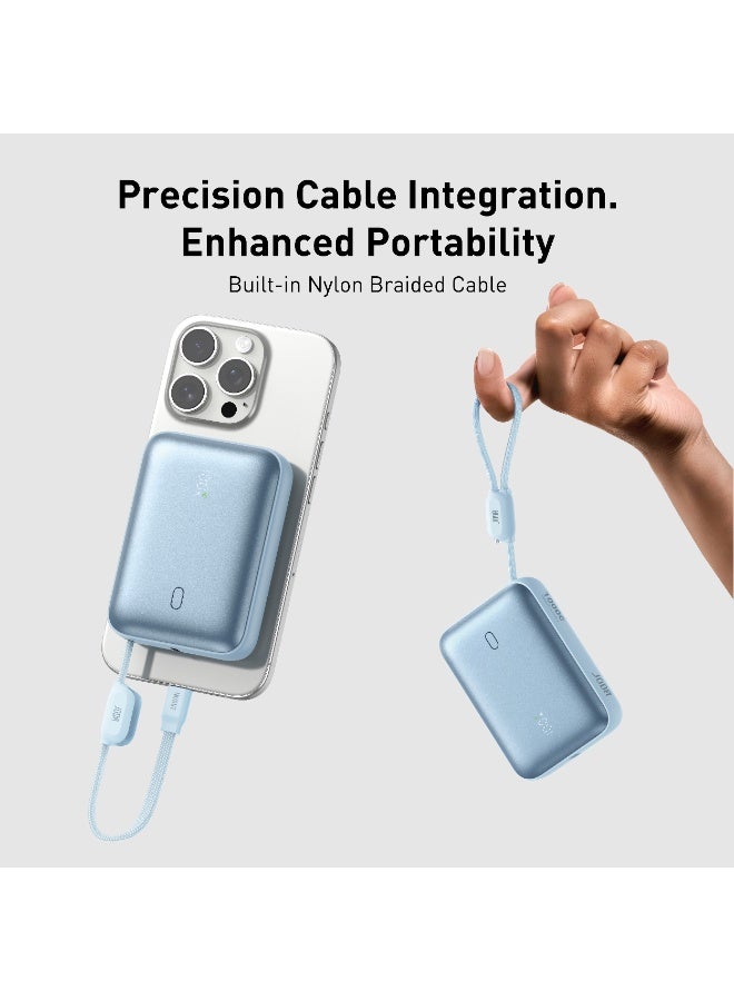 جودا بطارية متنقلة JODA HALO 10 – باور بانك 10000mAh بألوان عصرية، كابل مدمج، وتقنية PD 22.5 واط للشحن السريع. - Image 5