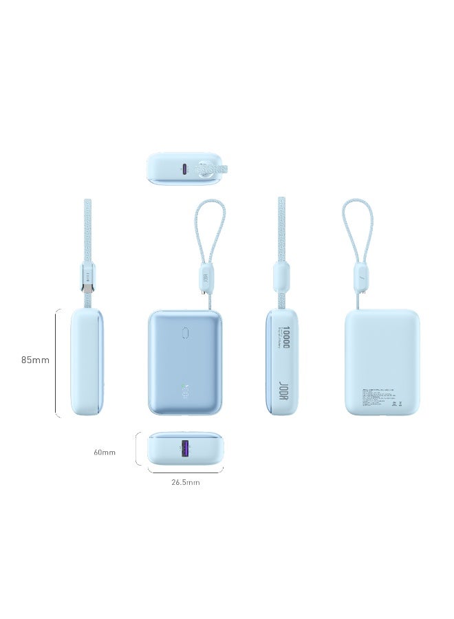 جودا بطارية متنقلة JODA HALO 10 – باور بانك 10000mAh بألوان عصرية، كابل مدمج، وتقنية PD 22.5 واط للشحن السريع. - Image 4
