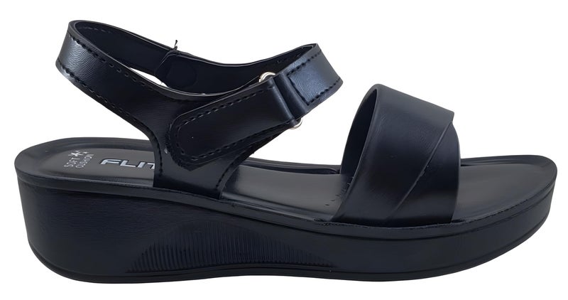 FLITE PUL-192 Girls' Full Black Sandals – Comfortable, Durable, and Versatile Footwear (UK Sizes 3-8) (Black, UK Footwear Size System, Adult, Women, Numeric, Medium, 4) - Image 4