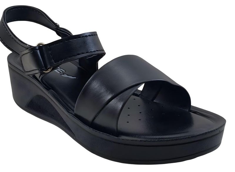 FLITE PUL-192 Girls' Full Black Sandals – Comfortable, Durable, and Versatile Footwear (UK Sizes 3-8) (Black, UK Footwear Size System, Adult, Women, Numeric, Medium, 4) - Image 1