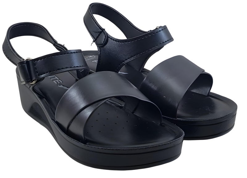 FLITE PUL-192 Girls' Full Black Sandals – Comfortable, Durable, and Versatile Footwear (UK Sizes 3-8) (Black, UK Footwear Size System, Adult, Women, Numeric, Medium, 4) - Image 2