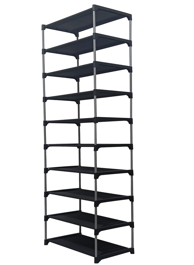 PHILOSHOP® Multipurpose Strong Metal Pipes 9 Rack Shelves Wardrobe (Grey, Metal) - Image 4