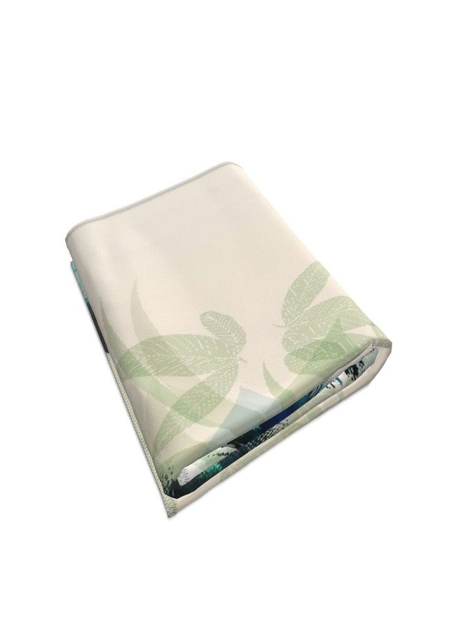 COVASA Peacock Hand Towels for Bathroom Set of 2 Green Blue Beautiful Peacock Feather Bathroom Hand Towels Microfiber Soft Highly Absorbent Face Towel Kitchen Dish for Hotel Spa,15.7"x27.5" Beige - Image 4