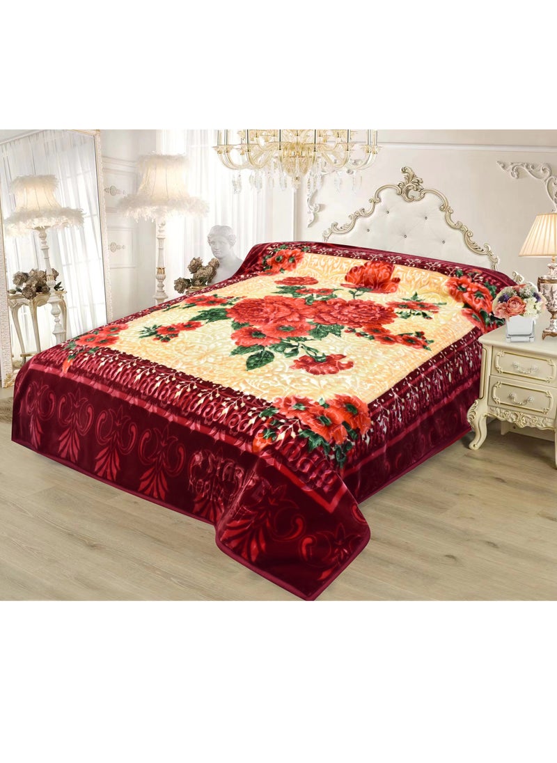 STARLIFE Double Ply Premium Korea Quality Blanket Made by 100% Polyester SPUN YARN Obtained from Virgin Polyester Which is Suitable for winter and Rainy Season 220*240CM 10LBS  - Image 1