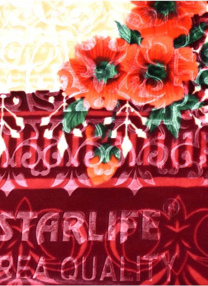 STARLIFE Double Ply Premium Korea Quality Blanket Made by 100% Polyester SPUN YARN Obtained from Virgin Polyester Which is Suitable for winter and Rainy Season 220*240CM 10LBS  - Image 5