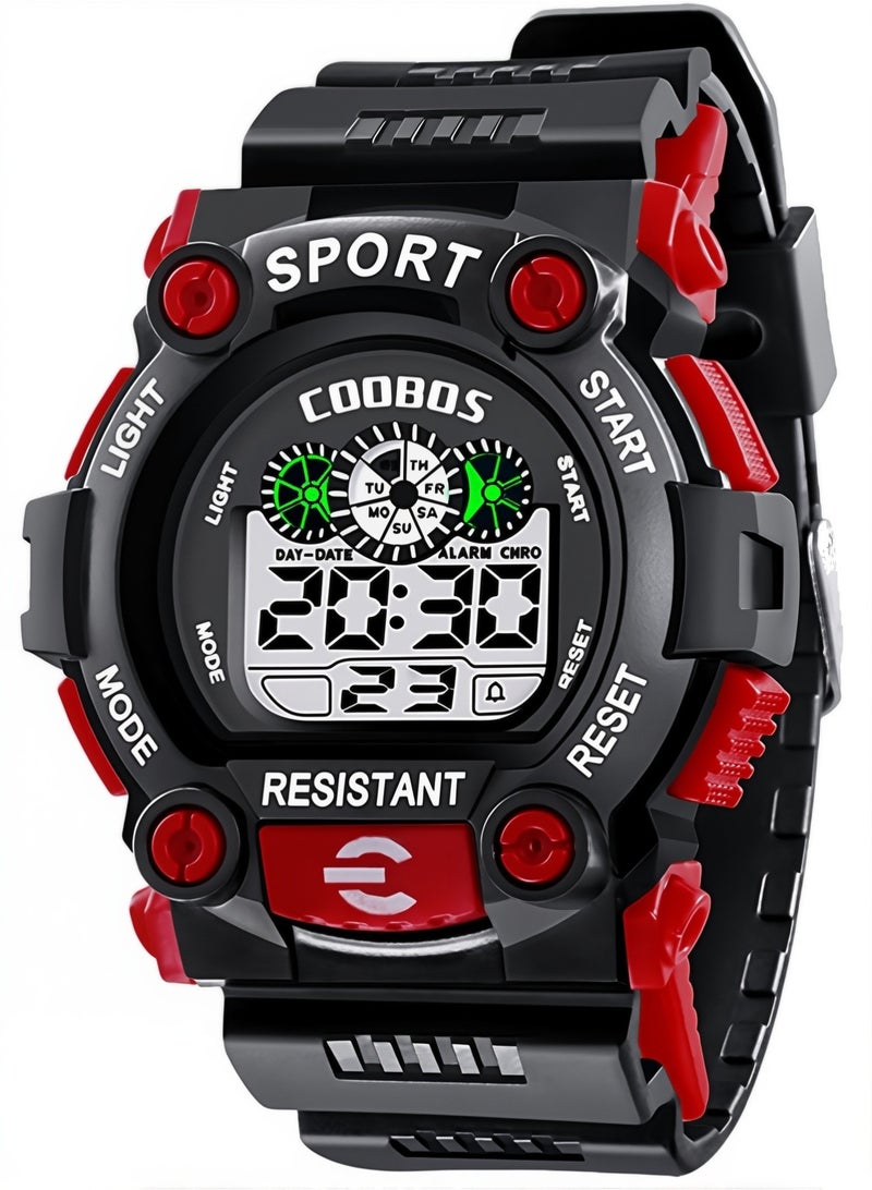 COOBOS 2 Pack Kids Water Resistant Rubber Digital Watch - Image 3