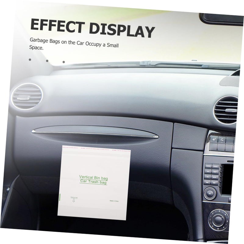 Unomor Disposable Car Trash Bag 40pcs Mini Adhesive Vehicle Garbage for Travel - Image 4