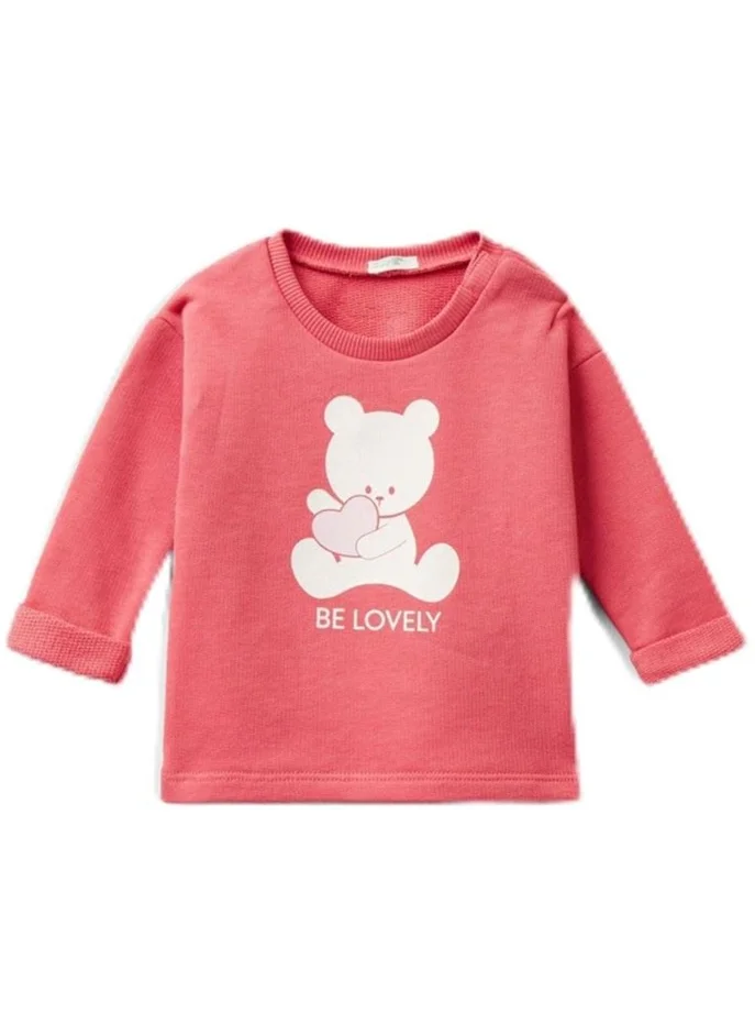 يونايتد كولورز أوف بينتيون Organic Cotton Sweatshirt With Print