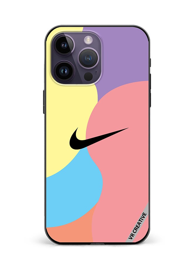VR CREATIVE Protective Case Cover For Apple iPhone 16 Pro Max Nike Logo Colourful Design Multicolour
