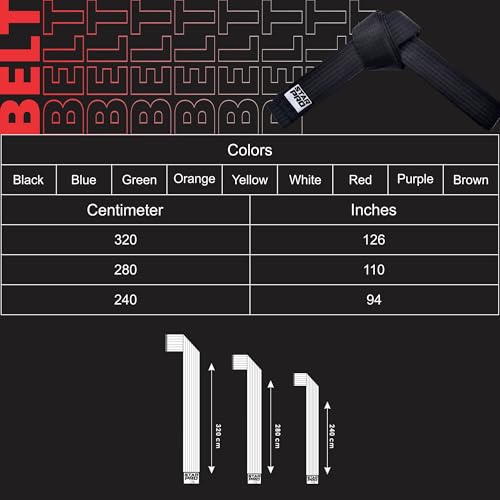 Starpro Martial Arts Training Belt for Karate Judo BJJ Taekwondo - Durable Cotton Polyester Blend for Kids & Adults - Vibrant Colors - Image 2