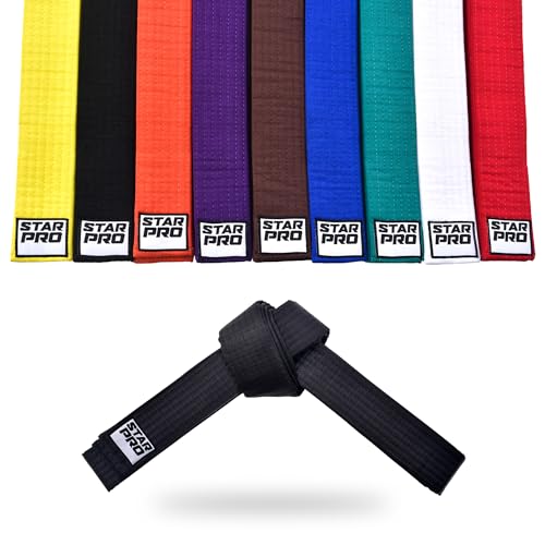 Starpro Martial Arts Training Belt for Karate Judo BJJ Taekwondo - Durable Cotton Polyester Blend for Kids & Adults - Vibrant Colors - Image 1