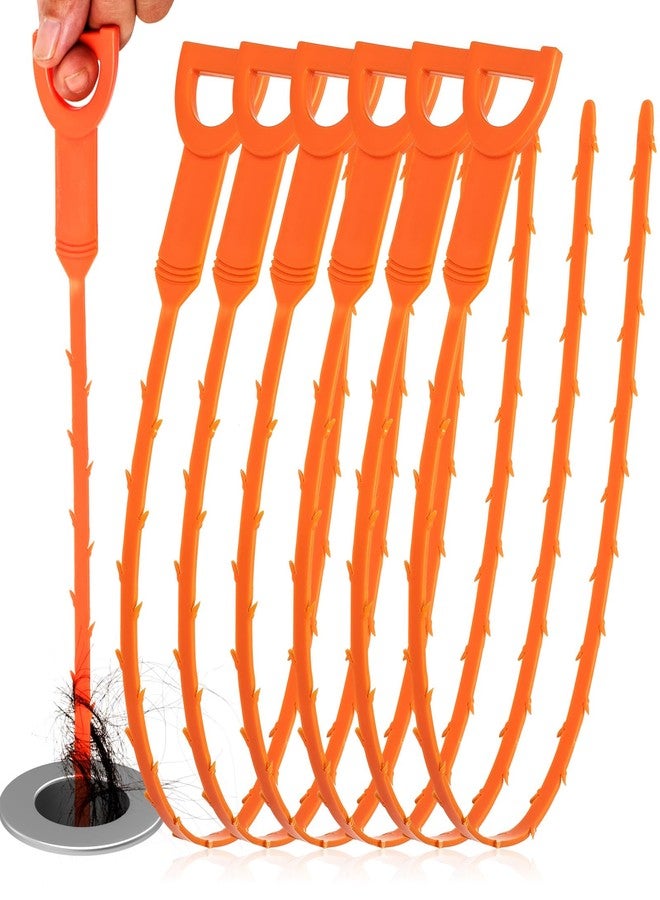 QUIUMES Drain Clog Remover, Effective Drain Snake Hair Drain Clog Remover, Ideal Drain Cleaner For Sinks, Showers, And Tubs - Flexible And Durable 6Pack 20inch Length For Easy Use. - Image 1