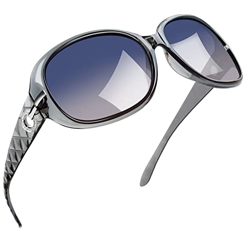 Joopin Trendy Oversized Sunglasses Butterfly Transparent Gray Sun Glasses Polarized UV Protection Rectangle Shades for Women Ladies Sunnies - Image 1