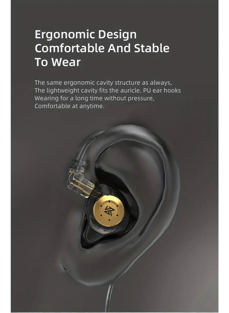 Linsoul KZ EDX PRO Earphones, KZ in Ear Monitors, HiFi Gaming Earbuds with New 1DD 10mm Dynamic Driver, Bass Sound Wired Earbuds, IEM Earbuds with Detachable Cable for Music Gaming Video (Cayn, with mic) - Image 5