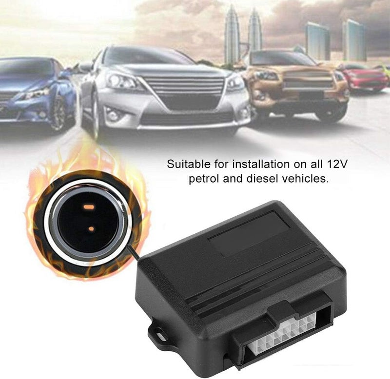 Car Keyless Entry Remote Start Alarm Security System, Wireless Engine Start Module, Preheating Cooling Function with Fireproof ABS Material, Compatible for All 12V Petrol and Diese - Image 3