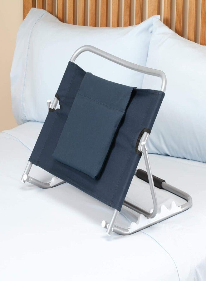 Brazos Polyester PVC Chromed Steel Frame Reclining Adjustable Sit-up 6 Positions Back Rest for Orthopedic Neck, Head and Lumbar Support (Blue, 22.5 inches, 25.6 inches, 19.7 inches) - Image 5