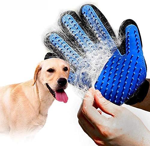 RHYDON Grooming Glove Gentle Deshedding Bath Brush Gloves Hair Remover Cleaning Tool Groomer Massage Long Rubber Hand Mitt with Enhanced Five Finger Design for Dog,Cat,Horses with Long Short Fur - Image 4