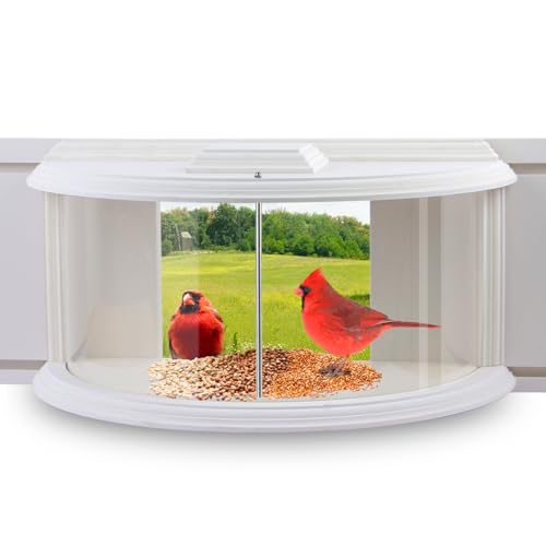 JOYSEUS Window Bird Feeder 180 Clear View Bird Feeder Durable and Elegant inWindow Bird Feeder for Watching Birds Embrace The Delight of Bird Feeder - Image 1