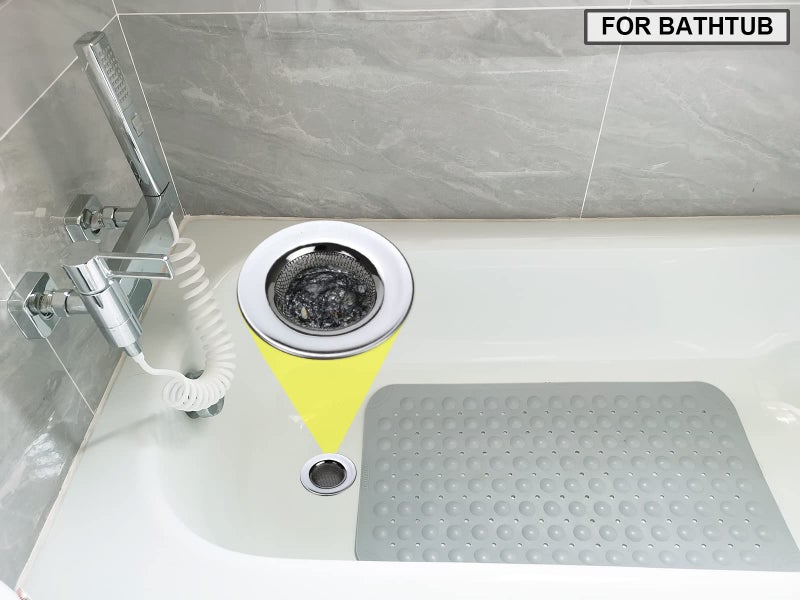 Seatery 1.50" Bathtub Strainers, Bathroom Sink Strainers, Shower Drain Hair Catcher, Drain Strainer for Laundry, Mop Pool, Utility, Slop, RV Sink, Stainless Steel, Pack-2 - Image 5