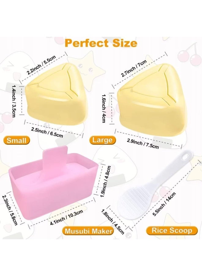 Onigiri مثلث كرة الأرز صانع مجموعة - 3 حزمة السوشي القالب للأطفال غداء بنتو، DIY - Image 2