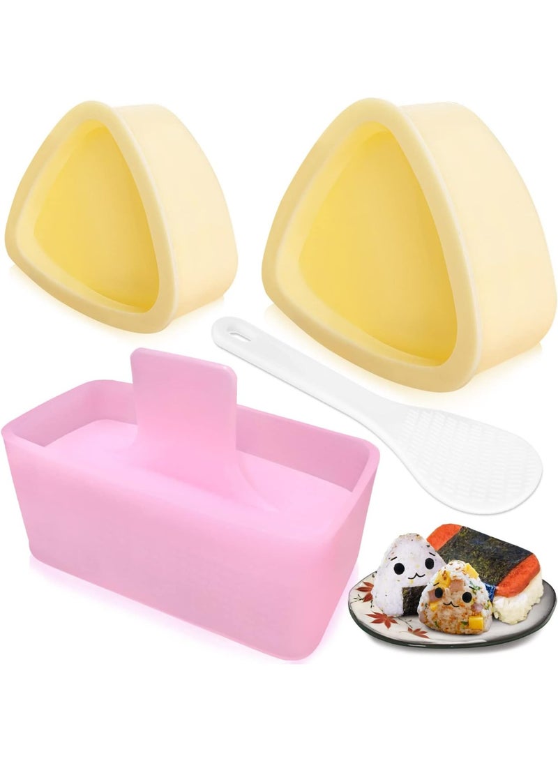 Onigiri مثلث كرة الأرز صانع مجموعة - 3 حزمة السوشي القالب للأطفال غداء بنتو، DIY - Image 1