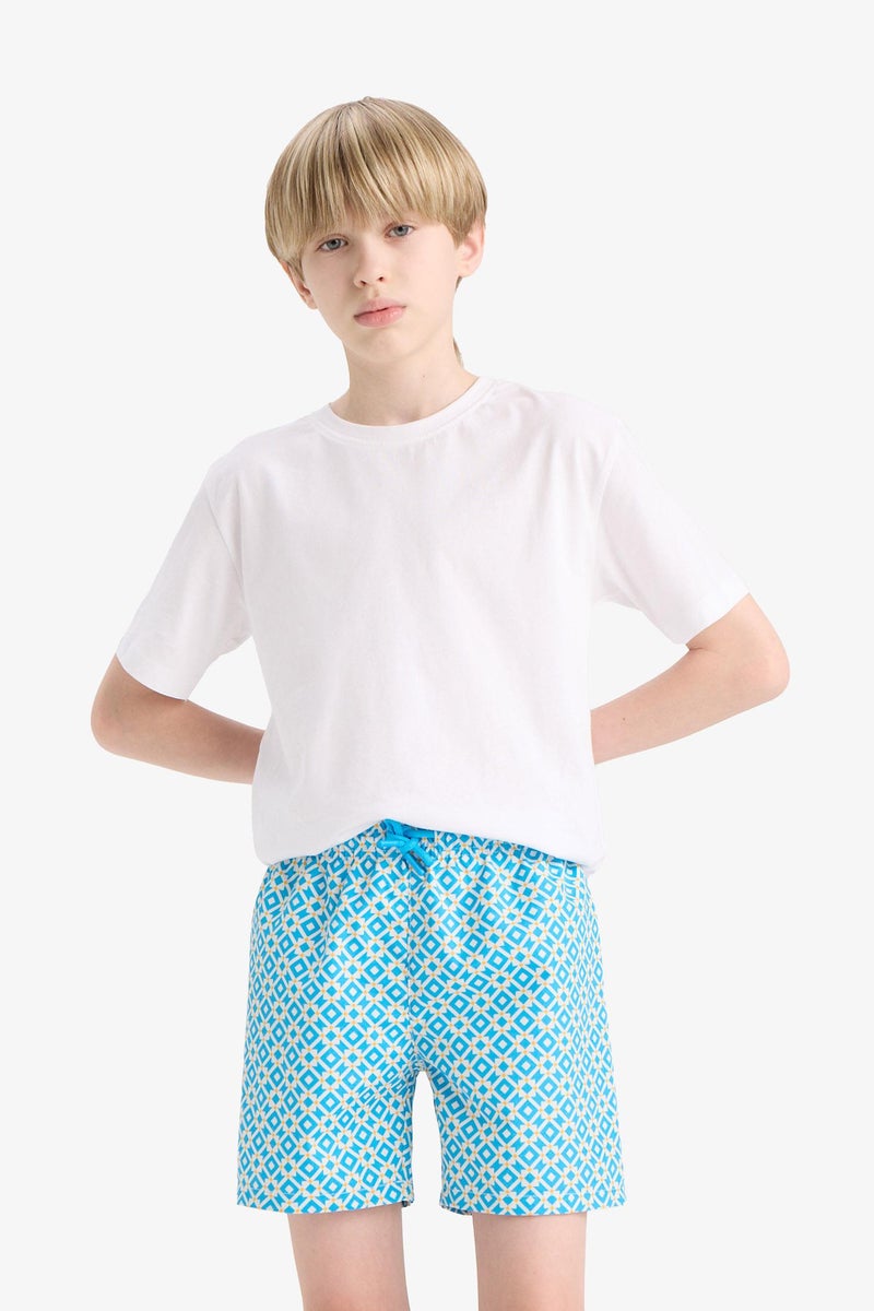DeFacto Blue Boy Boy Regular Fit Hawaii Swim Shorts Casual - Image 3