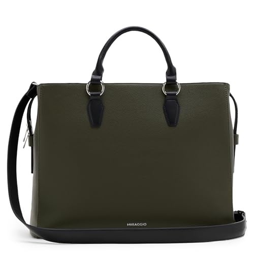 Miraggio Oversized Melissa Tote Bag for Women with Adjustable & Detachable Sling Strap | Fits Upto 16" Laptop | Tote Bags for Women For Office Use, Work (Green) - Image 1
