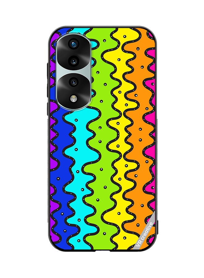 VR CREATIVE Protective Case Cover For Honor 70 Pro Color Strip Design Multicolour - Image 1