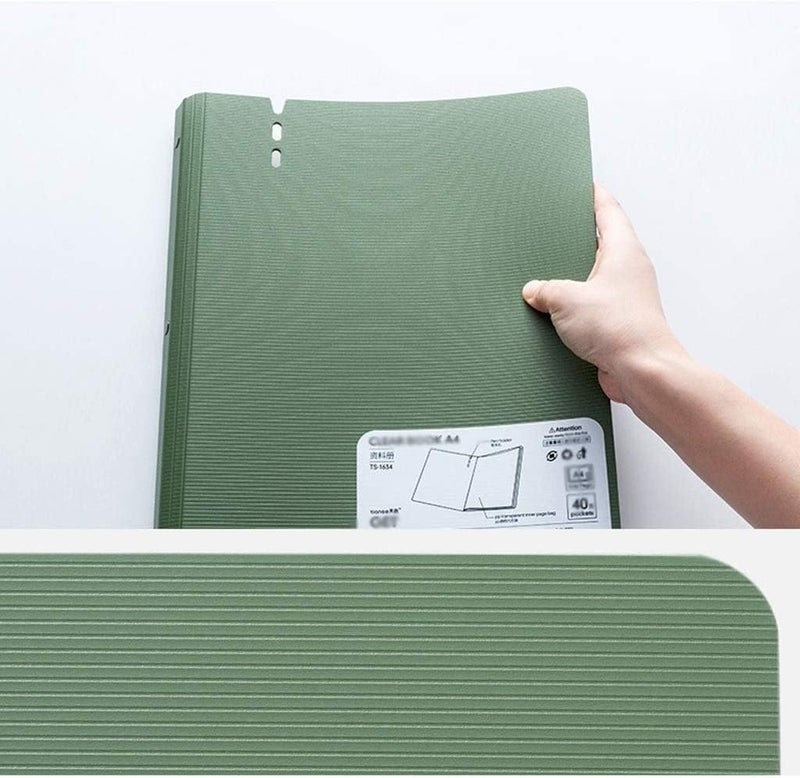 File Folders 2pc A4 Multi-Layer Insert Folders Test Papers Stationery Student Office Transparent Bag Folder Pad Board Paper Organizer(Green) - Image 3