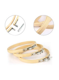 Pllieay 12 Pieces 4 Inch Embroidery Hoops Bamboo Circle Cross Stitch Hoop Ring For Embroidery, Art Craft Handy Sewing And Home Decoration  - Image 2