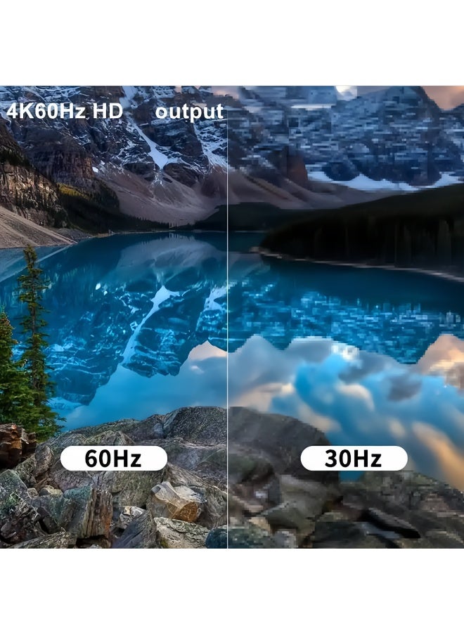 الصفحة الرئيسية محول USB C إلى HDMI 4K@60Hz مع شحن بقوة 100 وات - لأجهزة iPhone 16/16 Plus/16 Pro/16 Pro Max/15/15 Plus/15 Pro/15 Pro Max و iPad Pro و HDTV والشاشات - Image 3